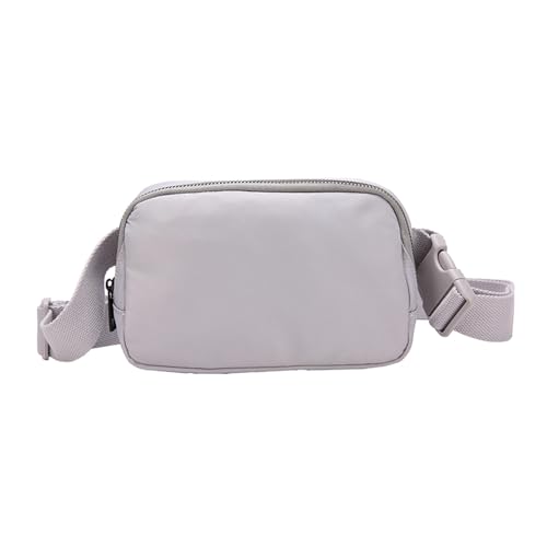 Nylon-Hüfttasche für Herren, Crossbody-Tasche, große Kapazität, Bauchtasche, Handy für Laufen, Reisen, Sport, Farbe: Grau., Einheitsgröße von YIZITU