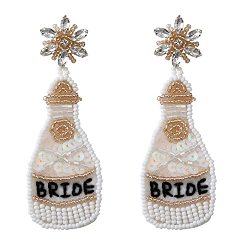 Perlen Fringe Drop Ohrringe Braut Braut Reis Perle Dangle Ohrringe Handgefertigtes Statement Ohrring Hochzeit Schmuck Reis Perle Für Frauen von YIZITU