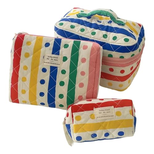 Regenbogen-Kosmetiktasche, Make-up-Tasche, tragbare Aufbewahrung, Handtasche, Reise-Kulturbeutel, Make-up-Organizer für Damen, Reise-Kulturartikel mit Reißverschluss, Set, Mass Beauty von YIZITU