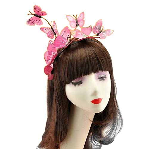 Schmetterlings-Fascinator-Hut, 3D-Schmetterlings-Stirnband, Schmetterlings-Kopfschmuck, Teeparty-Hut, Schmetterlings-Haarband, Schmetterlings-Haarreif, 3D-Schmetterlings-Stirnband von YIZITU