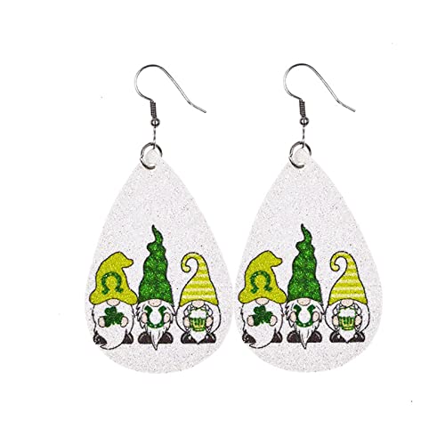 St. Patrick's Day Künstliche Leder Ohrringe Set Irish Shamrock Hafe Ohrring Ohrohrschmuck Accessoires Teardle Ohrring Lederohrtropfen Für Frauen von YIZITU