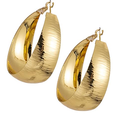 Stilvolle Breite Ohrringe Elegante Dangle Ohrringe Bequeme Ohrschmuckeisenstruktur Für Tägliche Und Party Tragen Breite Hoop von YIZITU