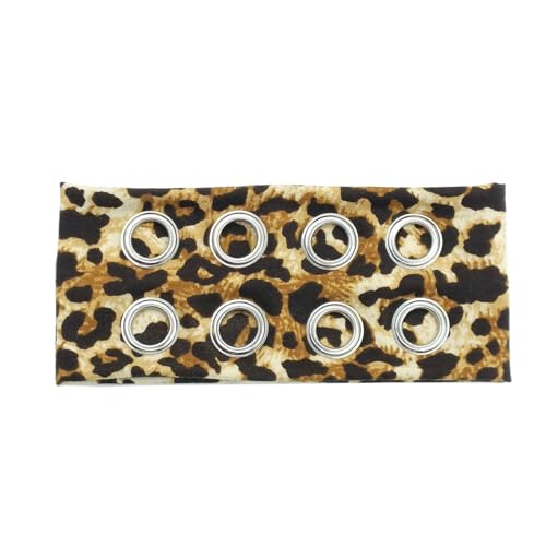 Stilvolle Stirnbänder mit Tierdruck und hohlen Nieten, Dekoration, verstellbarer Kopfwickel für Frauen, die ein einzigartiges Accessoire suchen von YIZITU