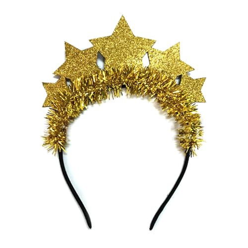 Stirnband Sparkle Haarband Neujahr Stern Kopfschmuck Pailletten Festliche Kopfbedeckung Mädchen Haarschmuck von YIZITU