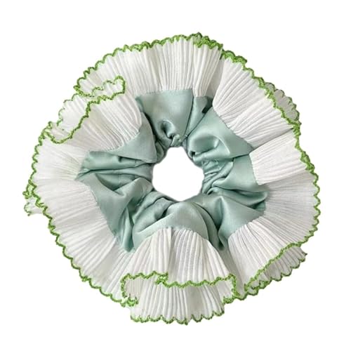 Stylisches, elastisches Haargummi mit einzigartigem doppellagigem Plissee-Haarband, große Haar-Accessoires für Frauen von YIZITU