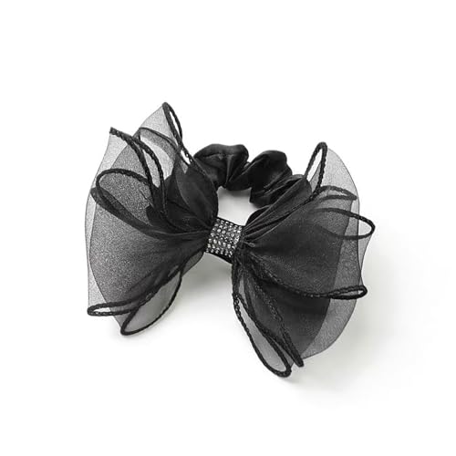 Stylisches Haargummi mit Strassverzierung, Stretch-Haarschmuck, Party-Haarschmuck für alltägliche Outfits, Strass, Schleifen, Haargummi von YIZITU