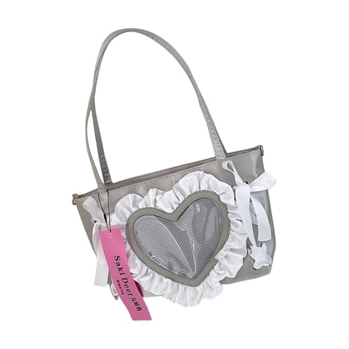 Sweet Bows Itabag Lovely Shoulder Bag Heart Crossbody Bag Japanese Styles Messengers Bag Students School Bag Heart Shoulder Bag Japanese Styles Bag Itabag Lovely Crossbody Bag, silber, One Size Sweet Bows Itabag Lovely Shoulder Bag Heart Crossbody Bag Japanese Styles Messengers Bag Students School Bag Heart Shoulder Bag Japanese Styles Bag Itabag Lovely Crossbody Bag, silber, One Size von YIZITU