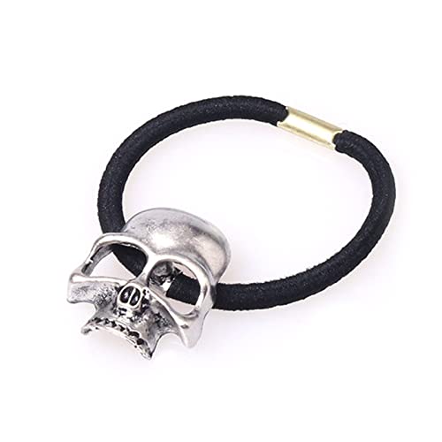 Totenkopf-Haargummi, Gothic-Haargummi, Punk-Haargummis, Halloween, Pferdeschwanz-Halter, Totenkopf-Haarbänder für Damen von YIZITU