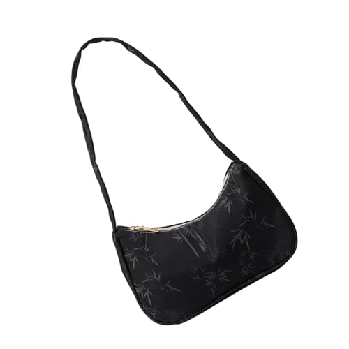 Trendige koreanische Stile Umhängetasche Leichte Nylon Handtasche Kompakte Unterarm-Geldbörse für den täglichen Gebrauch und Outdoor-Aktivitäten Trendige koreanische Umhängetasche, Schwarz , One Size von YIZITU