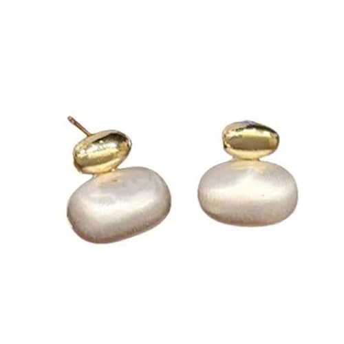 Trendige zweifarbige Ohrringe aus gebürsteter Legierung für Damen, tragbar, bequemer Schmuck, ideal für den täglichen Gebrauch, bequeme Ohrringe von YIZITU