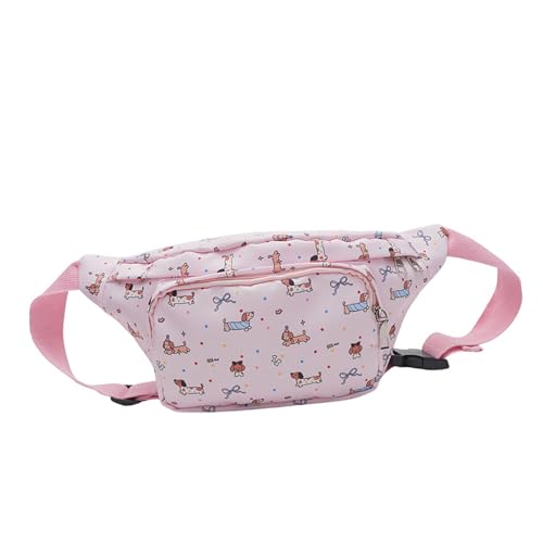Umhängetasche mit großem Fassungsvermögen, japanisches Cartoon-Dackel-Motiv, lässige Outdoor-Gürteltasche für Damen, Teenager, Hüfttasche, B, Mass Beauty von YIZITU