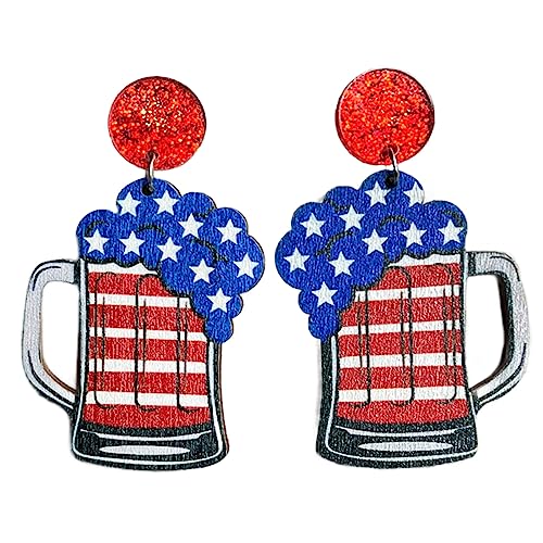 Urlaubsfeier Ohrring Spaß Festliche Amerikanische Flagge Ohrringe Für Patriotisches Outfit Independence Day Dangle Ohrring Rot Weiß Blau Ohrringe Star Und Streifen Acryl Urlaubsfeier Ohrring Spaß Festliche Amerikanische Flagge Ohrringe Für Patriotisches Outfit Independence Day Dangle Ohrring Rot Weiß Blau Ohrringe Star Und Streifen Acryl von YIZITU