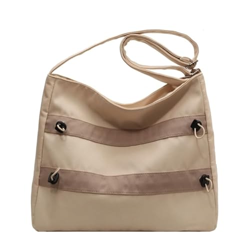 Vielseitige Umhängetasche, großes Fassungsvermögen, Retro-Stil, Kuriertasche für Damen, modische Umhängetasche, beige von YIZITU