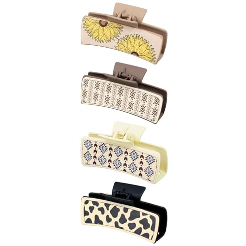 Vintage-Haarspangen-Set, Western-Stil, stilvoller Druck, Haarklammer, Halloween-Haarspange für Partys und den täglichen Gebrauch von YIZITU