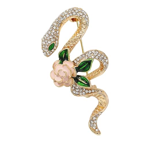 Vintage Rose Snake Brosche künstlerische Schlangenbrosche Charm für Damen und Herren eine Ergänzung zu jedem Ensembles Casual Party Brosche, Einheitsgröße, Wie beschrieben von YIZITU