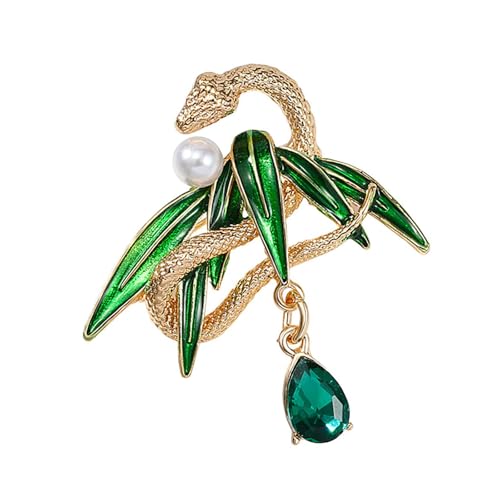 Vintage Rose Snake Brosche künstlerische Schlangenbrosche Charm für Damen und Herren eine Ergänzung zu jedem Ensembles Casual Party Brosche, Einheitsgröße, Wie beschrieben von YIZITU