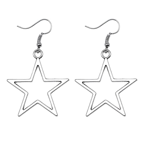 Women Fashion Hollow Star Ohrring Minimalist Dangle Star Hoop Ohrring Schmuck Lucky Fishhook Hohlringe von YIZITU