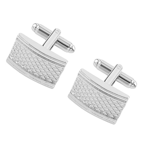 YIZITU 1 Paar Herren Manschettenknöpfe Geschnitzte Streifen Manschettenknöpfe Kleidungszubehör Für Party Wedding Festival Geburtstagstanz von YIZITU