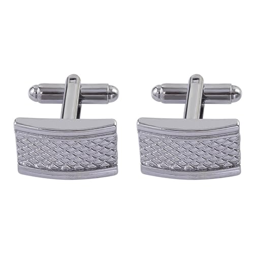 YIZITU 1 Paar Herren Manschettenknöpfe Geschnitzte Streifen Manschettenknöpfe Kleidungszubehör Für Party Wedding Festival Geburtstagstanz von YIZITU