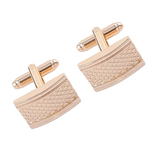 YIZITU 1 Paar Herren Manschettenknöpfe Geschnitzte Streifen Manschettenknöpfe Kleidungszubehör Für Party Wedding Festival Geburtstagstanz von YIZITU