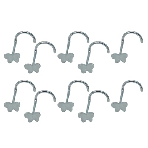 YIZITU 10pcs Multifunktional Edelstahl Schmetterling Nasenstollen Körperschmuck Für Lippentragus Piercings Frauen Accessoire Easy Change Butterfly Nase von YIZITU