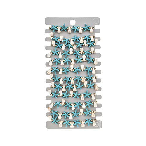 YIZITU 12 Pcs/set Natursteinschalenstarfische Charme Armbänder Frauen Geflochten von YIZITU