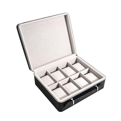 YIZITU 2/8/12 Grids Leder Watch Watch Box Display Hülle Halblingwatch Storage Box Schmuck Organizer Für Männer Frauen Geburtstag Geschenke Uhr Aufbewahrungsboxen Für Männer von YIZITU