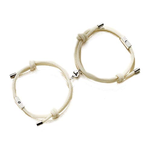 YIZITU 2 PCs Für Sun Moon Liebhaber Paar Armband Matching Friendship Armband Magnetabstand Schmuck Geschenk Für Männer Wo Passende Paar Armbänder Perlen von YIZITU