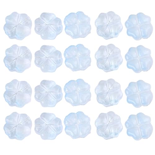 YIZITU 20pc Buntes Glasglasur Charme Flat Lose Perlen Halskette Armband Ohrringe Schmuck Erstellen Erkenntnisse Lieferungen Clovers Charme von YIZITU