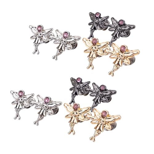 YIZITU 3/6pcs Angelic Taille Anstrahlung Clip Metall Verstellbarer Plattierungsstift Für Lose Hosen Und Jeans Fitness Taille Strecker Metall Jeansknopf von YIZITU