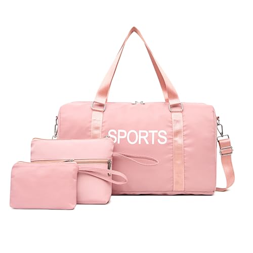 YIZITU 3 Stück große Kapazität Schultertasche Mode Brief Druck Gepäck Reise Handtasche Stilvolle Outdoor Fitness Gym Taschen Outdoor Abenteuer Taschen, a, One Size von YIZITU