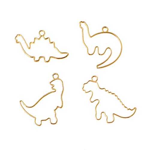 YIZITU 4X/Set Cartoon Dinosaurier Metall Leeres Rahmen Offene Lünette Einstellung UV Harz Schmuck Für Pressblumenhandwerk Halskette A Z Zauber YIZITU 4X/Set Cartoon Dinosaurier Metall Leeres Rahmen Offene Lünette Einstellung UV Harz Schmuck Für Pressblumenhandwerk Halskette A Z Zauber von YIZITU