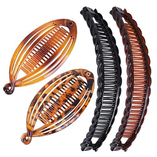 YIZITU 4pcs Ergonomische Haarclip Bananen Pferdeschwanzhalterin Für Modebegeisterte Und Berufstätige Reisen Gebrauch Frauen von YIZITU