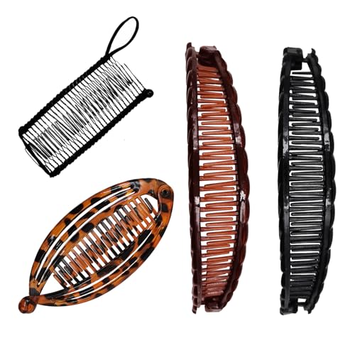 YIZITU 4pcs Ergonomische Haarclip Bananen Pferdeschwanzhalterin Für Modebegeisterte Und Berufstätige Reisen Gebrauch Frauen von YIZITU