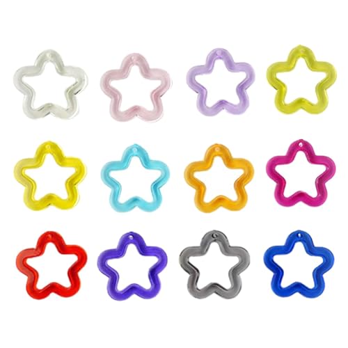 YIZITU 50 Pack Hollow Star Anhänger Einzigartige Star Anhänger Handgefertigte Schmuckzubehör Schmuckanhänger Für Die Herstellung Von Hohlen von YIZITU