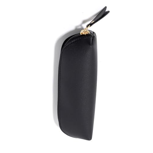 YIZITU Ästhetisches Federmäppchen, praktische Stifttasche, PU-Leder, große Kapazität, Schulbedarf, große Kapazität, PU-Ledertasche, ästhetische Tasche, Schwarz von YIZITU