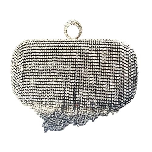 YIZITU Abendtasche, Glitzer, Strass, Quaste, Party, Hochzeit, Clutch, Damen-Handtasche für Damen, Mädchen, Cocktail, Crossbody-Tasche, Schwarz von YIZITU