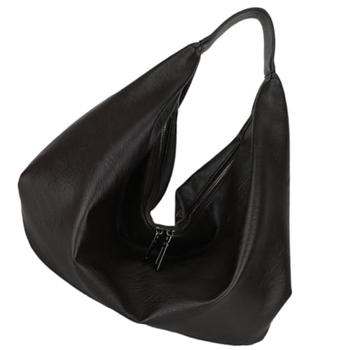 YIZITU Achseltasche mit großem Fassungsvermögen für Damen und Mädchen, einfarbige Einkaufstasche, einfache Schulter-Handtasche, passend zu Achselhöhle, große Kapazität, Handtasche, passend zu von YIZITU