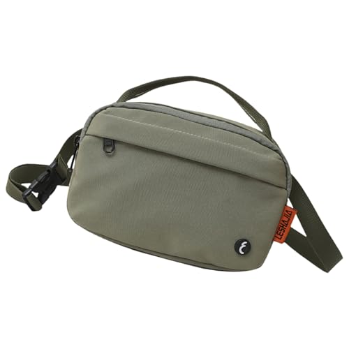 YIZITU All-Matching Brusttasche, wasserabweisend, Crossbody-Tasche, Handy-Bum mit verstellbarem Riemen, Schulter für Reisen, wasserabweisend, Crossbody-Telefon, Brust, lässiger Po für Damen, grün, One von YIZITU