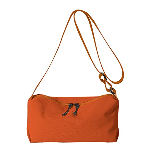 YIZITU All-Matching Canvas-Freizeittasche für Damen, einfarbig, Umhängetasche, lässig, Messenger, großes Fassungsvermögen, Crossbody-Tasche für Damen, einfarbig, Schultertasche, Kuriertasche, a, One von YIZITU