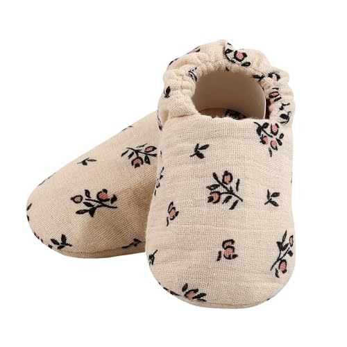 YIZITU Baby First Cotton Walking Booties Warm And Soft Socks Shoes For Infants Comfortable Newborns Floor Shoes Solid Color Baby Shower Gift von YIZITU