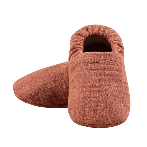 YIZITU Baby First Cotton Walking Booties Warm And Soft Socks Shoes For Infants Comfortable Newborns Floor Shoes Solid Color Baby Shower Gift von YIZITU