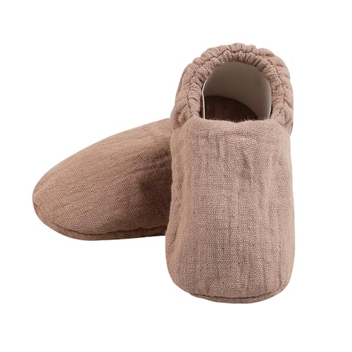 YIZITU Baby First Cotton Walking Booties Warm And Soft Socks Shoes For Infants Comfortable Newborns Floor Shoes Solid Color Baby Shower Gift von YIZITU