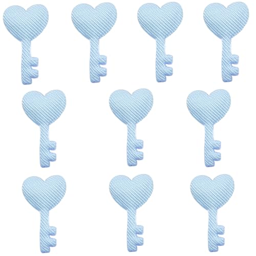 YIZITU Bastelflecken Gepolsterte Applikationen Süßes Kleines Haarnadel Handgefertigtes Herzschlüsselhaar Barrettes Zubehör Für Haarclip Applikationen Für Handwerks von YIZITU