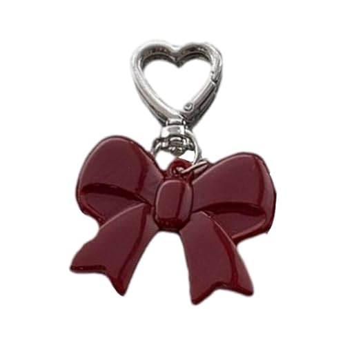 YIZITU Bowknot Schlüsselbund Anhänger Herzschlüsselungsbeutel Charm Sweet Bows Handtasche Charm Creative Auto Schlüsselbund Für Bag Decoration Heart Keyring Süße Bögen Anhänger Bowknot Schlüsselkette von YIZITU