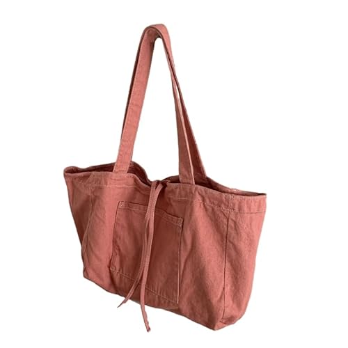 YIZITU CanvasRetro Tasche Shopper Casual Handtasche für Mädchen Frauen Große Kapazität Schultertasche Lady Geldbörse Vielseitige Reisetasche, rose von YIZITU