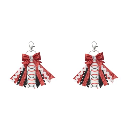 YIZITU Cheer Pinme Ribbon Für Rucksäcke Glänzt Die Cheerleader Schlüsselbund Bulk Jubel Geschenk Glitzer Cheerleader Schlüsselanhänger von YIZITU