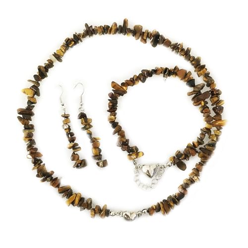 YIZITU Chips Stein Halskette Natural Unregelmäßiger Handgefertigter Ohrring Für Frauen Heilung Halskette Armband Schmucksets Sets Für Mädchen Frauen Halsketten Und Ohrringe Und Armbänder Hochzeit YIZITU Chips Stein Halskette Natural Unregelmäßiger Handgefertigter Ohrring Für Frauen Heilung Halskette Armband Schmucksets Sets Für Mädchen Frauen Halsketten Und Ohrringe Und Armbänder Hochzeit von YIZITU