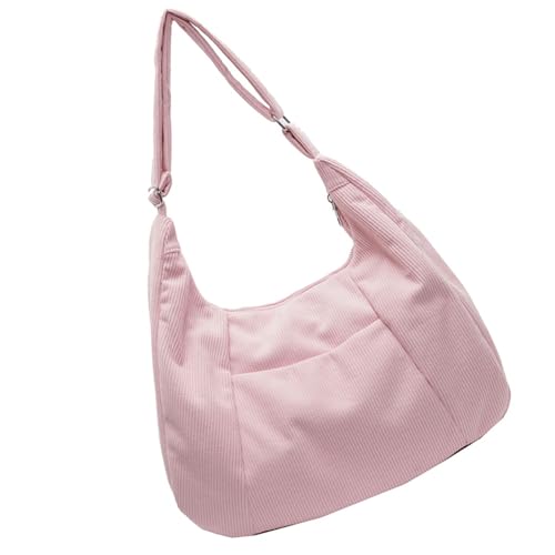 YIZITU Corduroy Crossbody Geldbörse aus weichem Stoff mit verstellbarem Reißverschluss für den täglichen Gebrauch, weiche Stofftasche, a, One Size von YIZITU