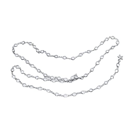 YIZITU Crystal Quastenkette Lang Halskette Hochzeit Schmuck Für Frauen Luxus Halshalsband Accessoires Geschenk Eleganter Diamantkragen von YIZITU